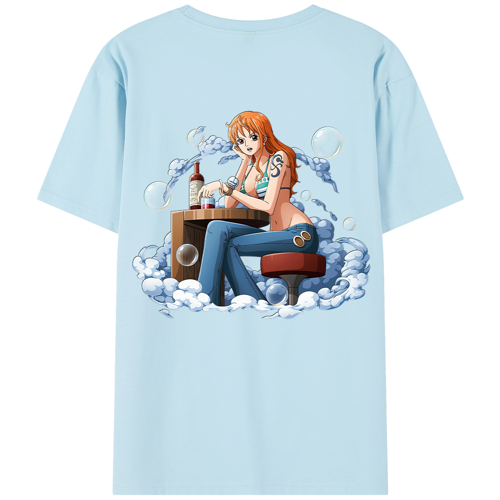 ワンピース ナミ ONE PIECE Nami 綿100％半袖Tシャツ（背面プリント）